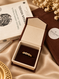 Crossed Gold Stone Ring