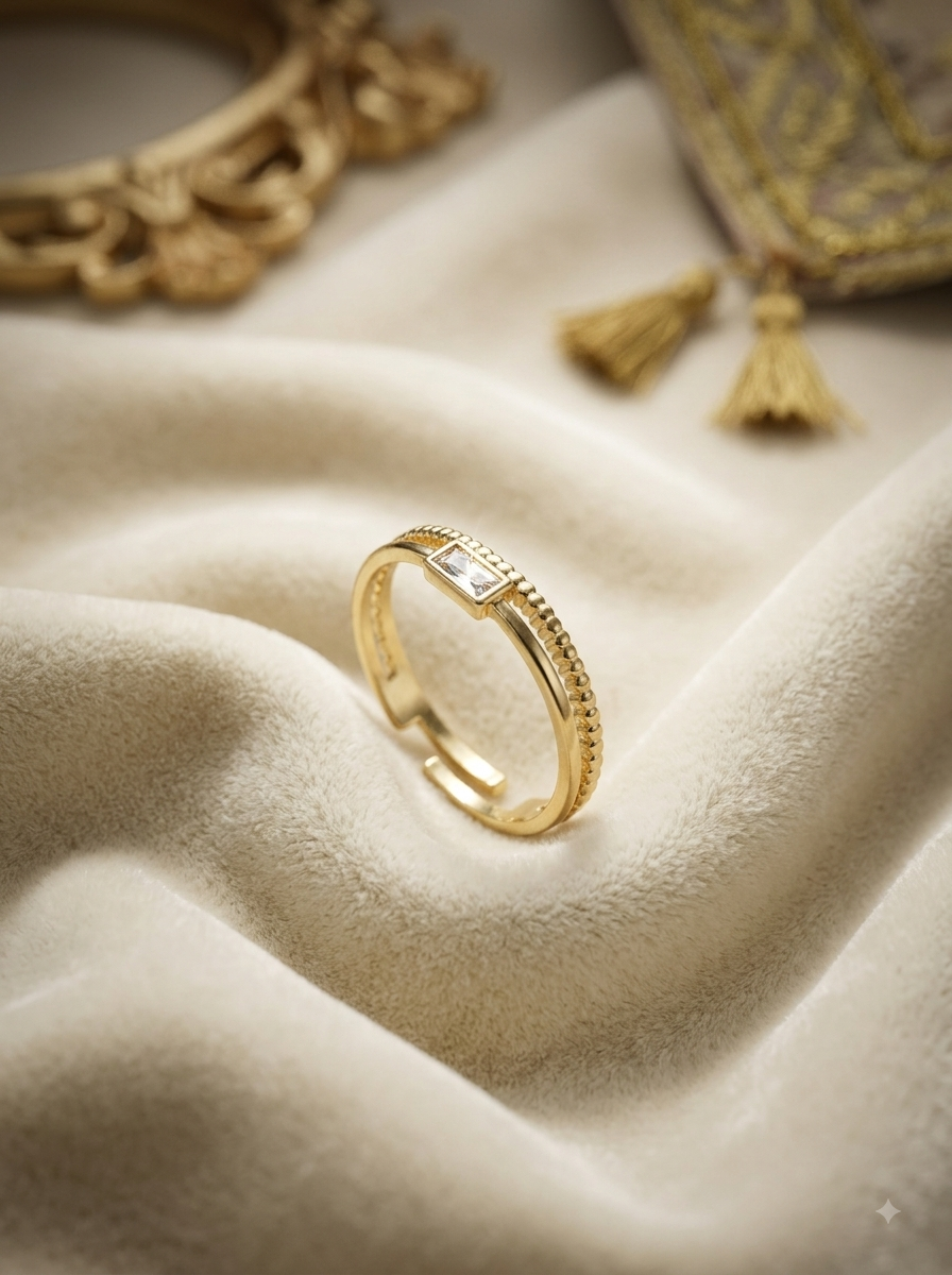 PACKED SOLITAIRE RING