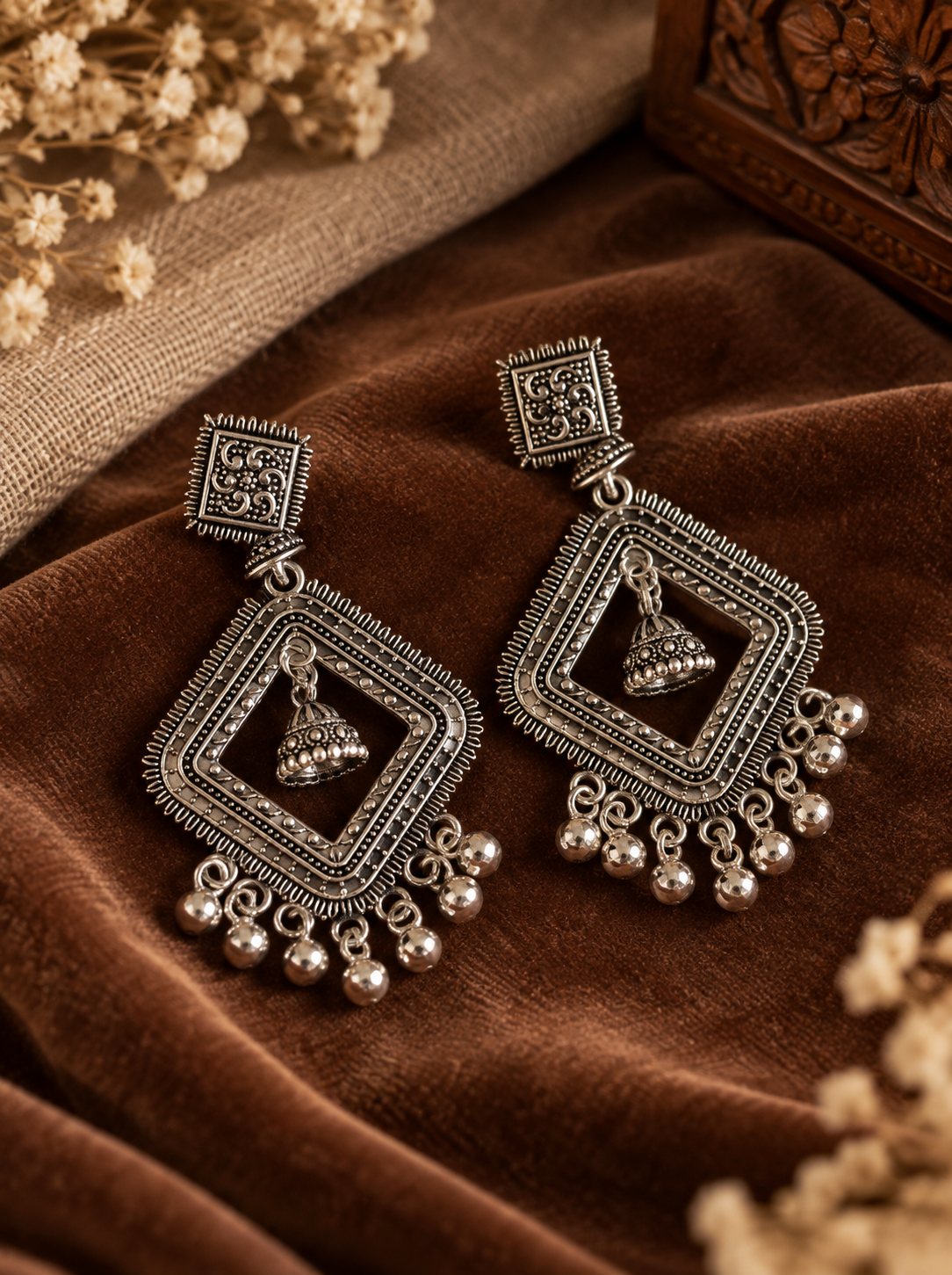 Tri-Bell Drop Earring