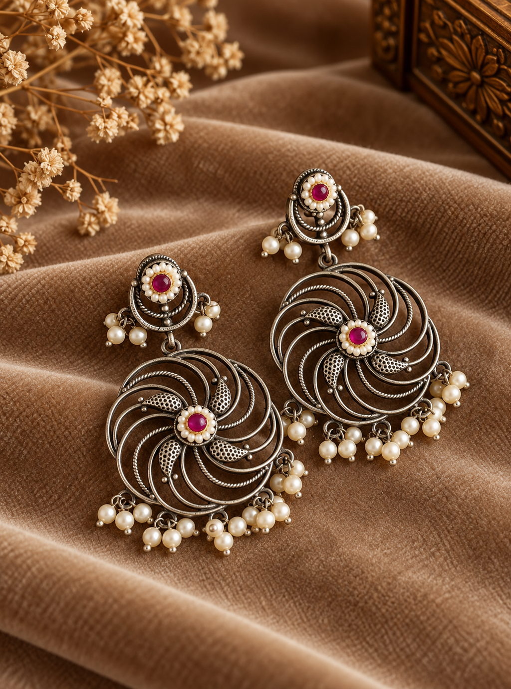 Red Tornado Earring