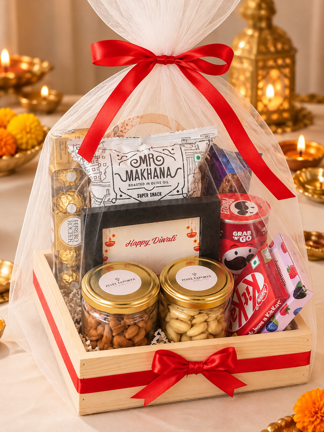 Premium Diwali Gift Hamper with Dry Fruits & Chocolates