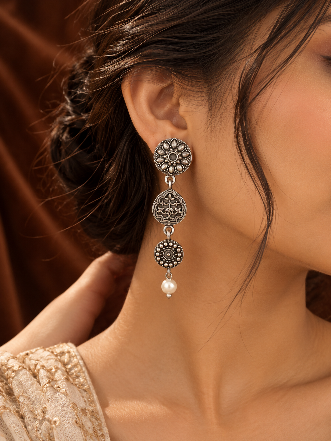 Oxd Bronze Pearl Drop Set