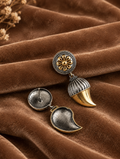 OXD Cupcake Earrings | Antique Silver & Gold Statement Drop Earrings