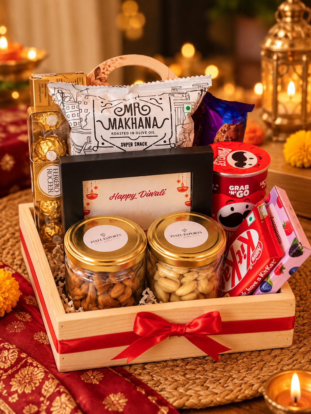 Premium Diwali Gift Hamper with Dry Fruits & Chocolates