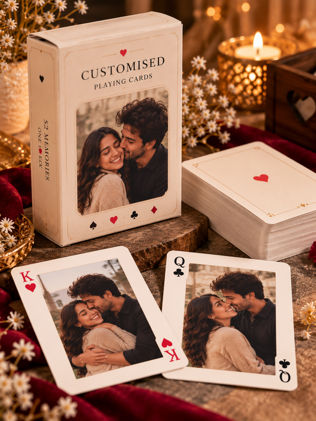 Customised Playing Cards with 52 Personal Photos – Personalised Gift Deck