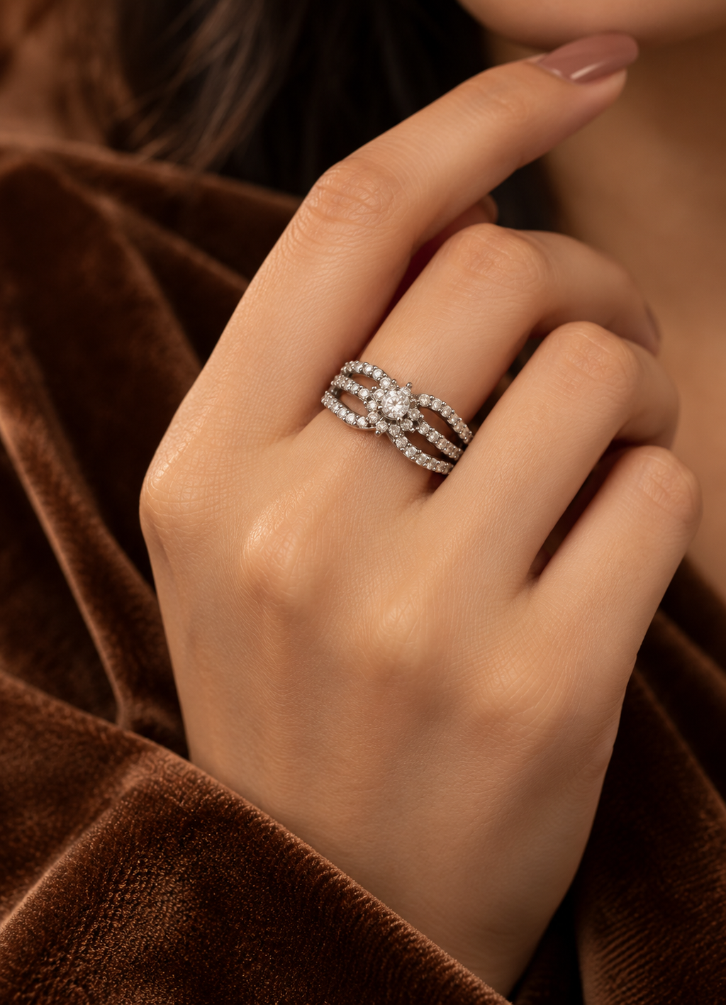 TRIPLE FINGER RING | Sparkling Statement RingTriple Finger Ring | Sparkling Statement Ring