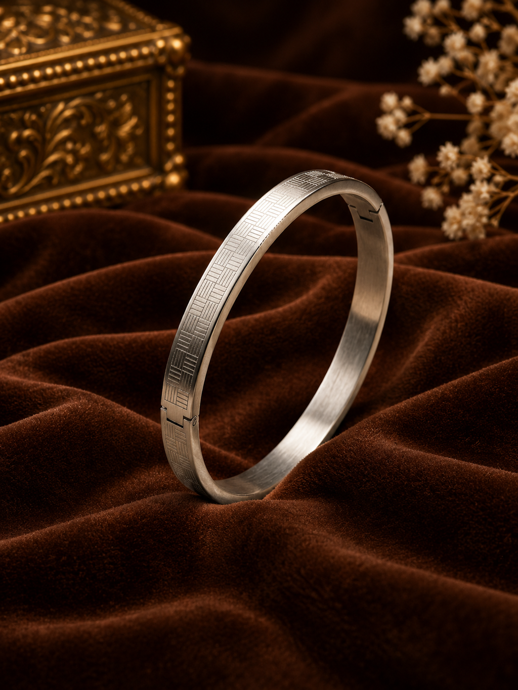 Silver Rectangle Kada Small