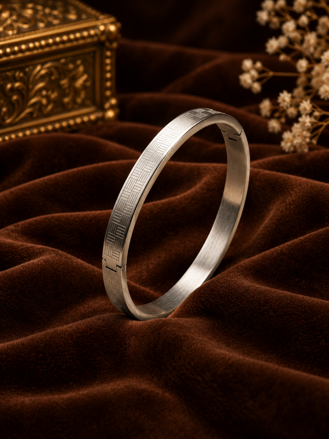 Silver Rectangle Kada Small