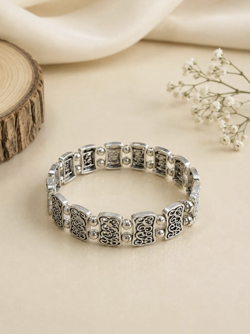 Vintage oxd Filigree Link Bracelet kada