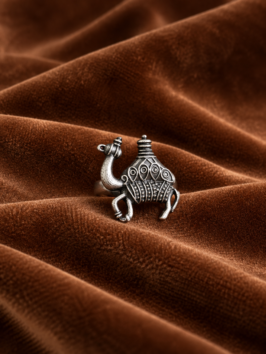 Camel Ring | Oxidized Silver Camel Statement Ring