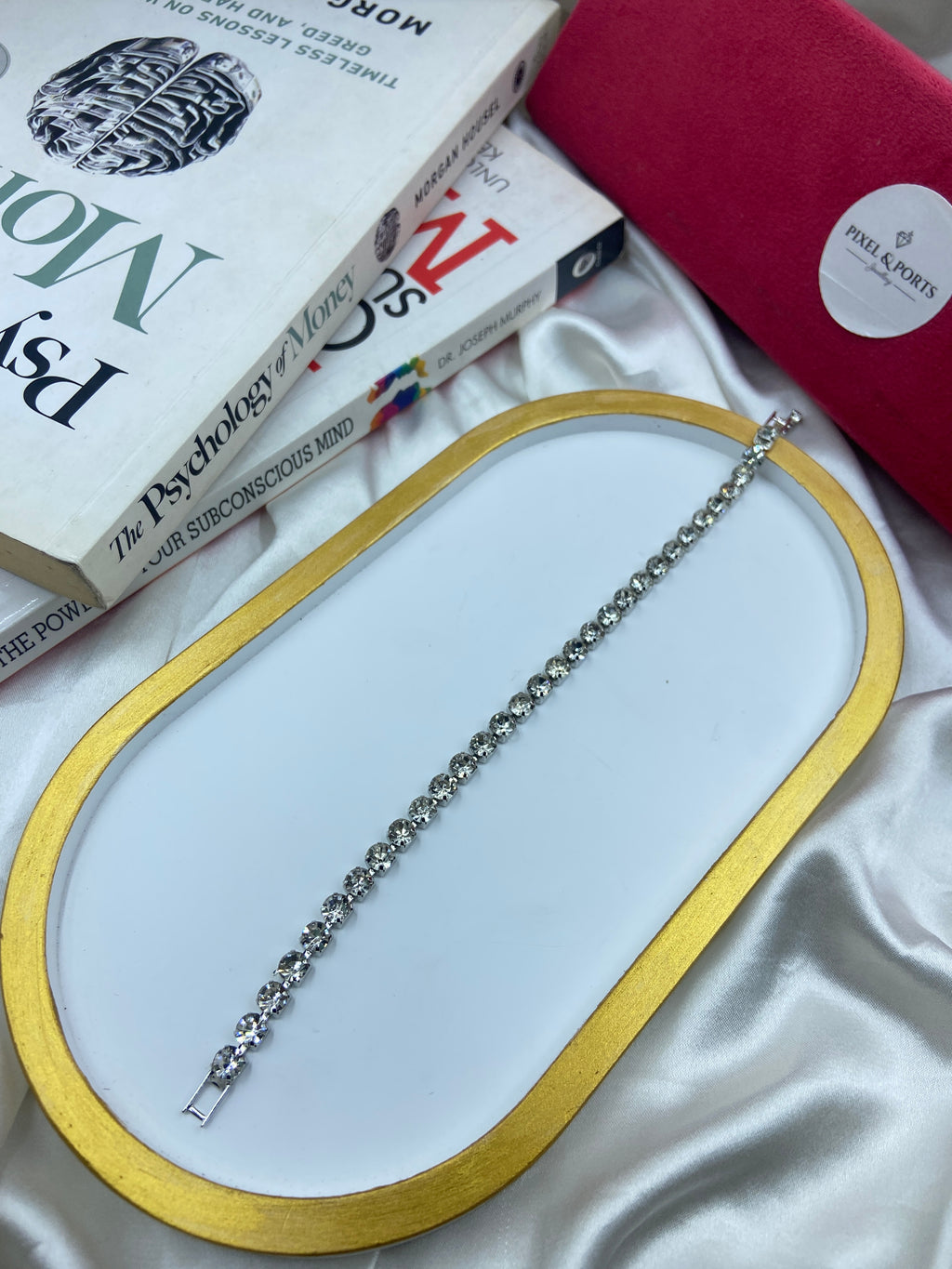 Sparked Big Diamond Tennis Bracelet
