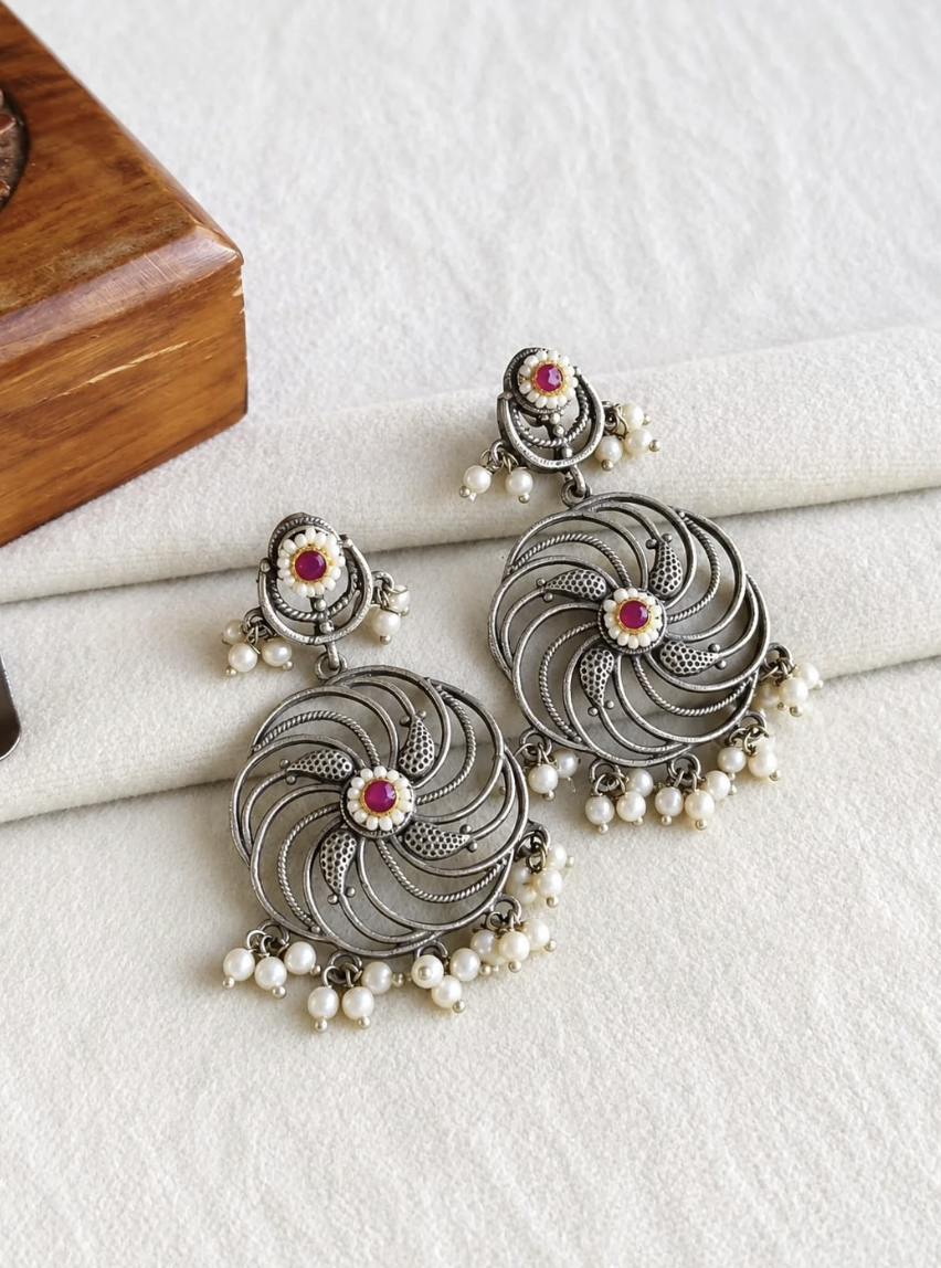Red Tornado Earring