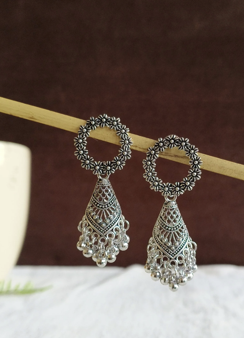 Hollow Circle Drop Earring