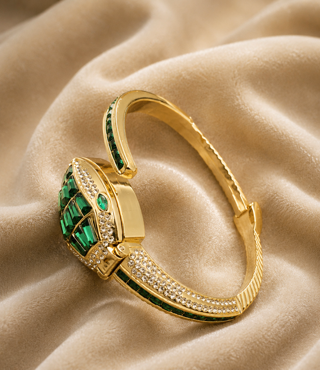GREEN SNAKE SECRET WATCH