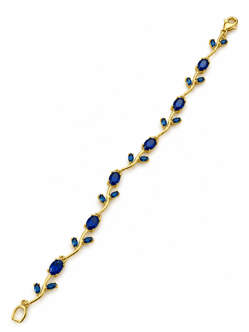 GOLD BLUE TULIP BRACELET