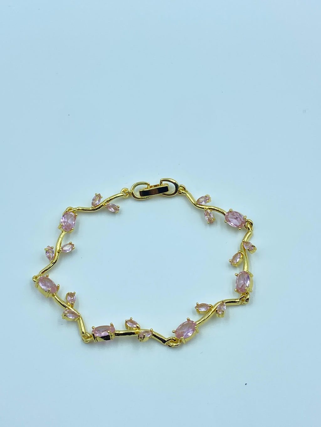 GOLD PINK TULIP BRACELET
