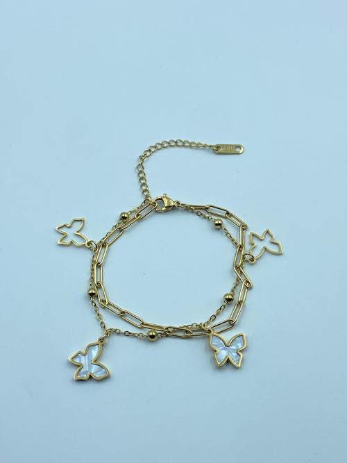 BUTTERFLY LAYERED BRACELET