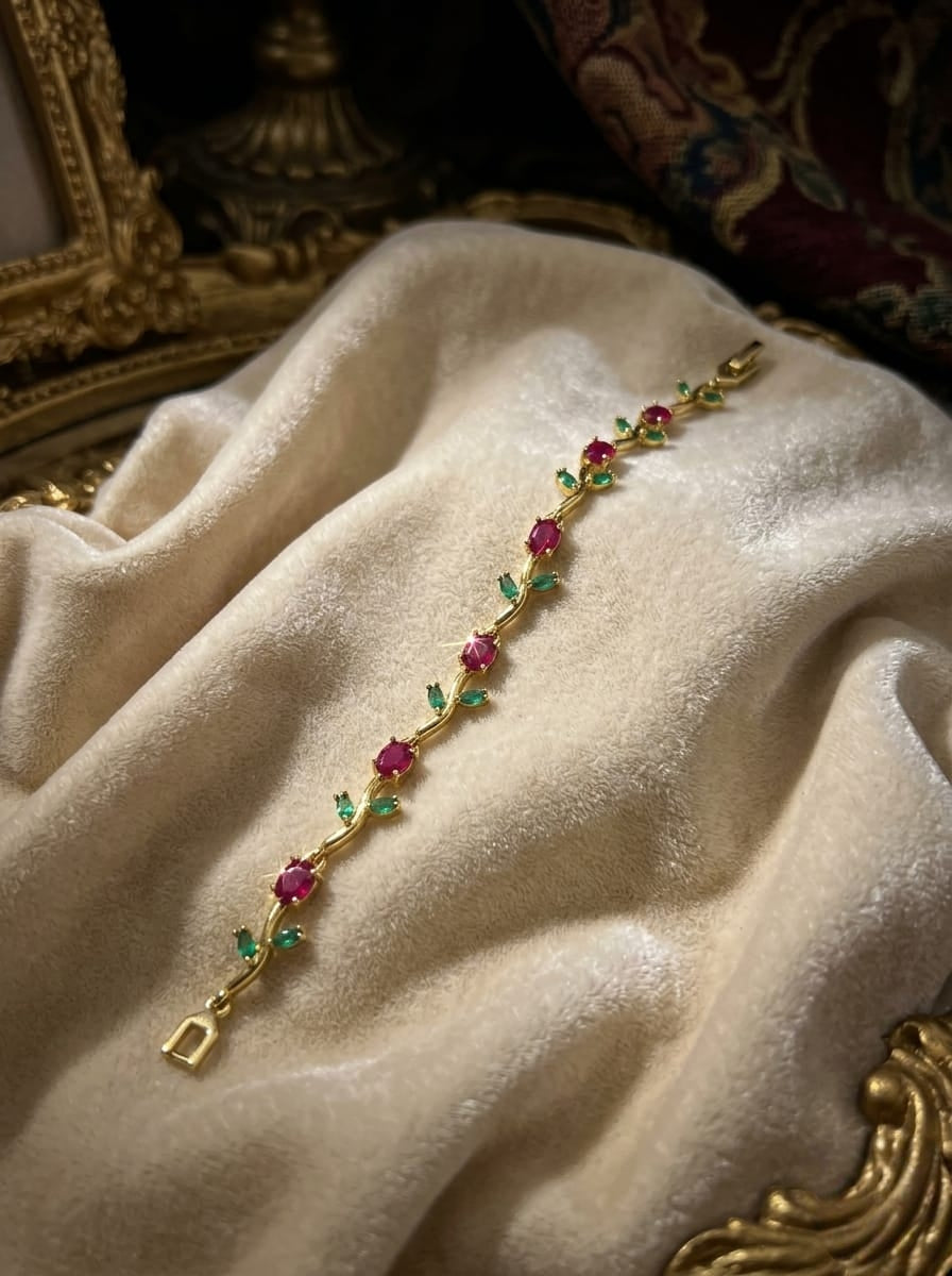 RED GOLD TULIP BRACELET