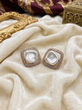 ROSE GOLD STONE EARRINGS