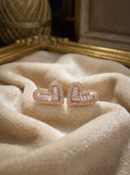 ROSE GOLD HEART EARRINGS