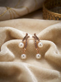 ROSE GOLD PEARL EARRINGS