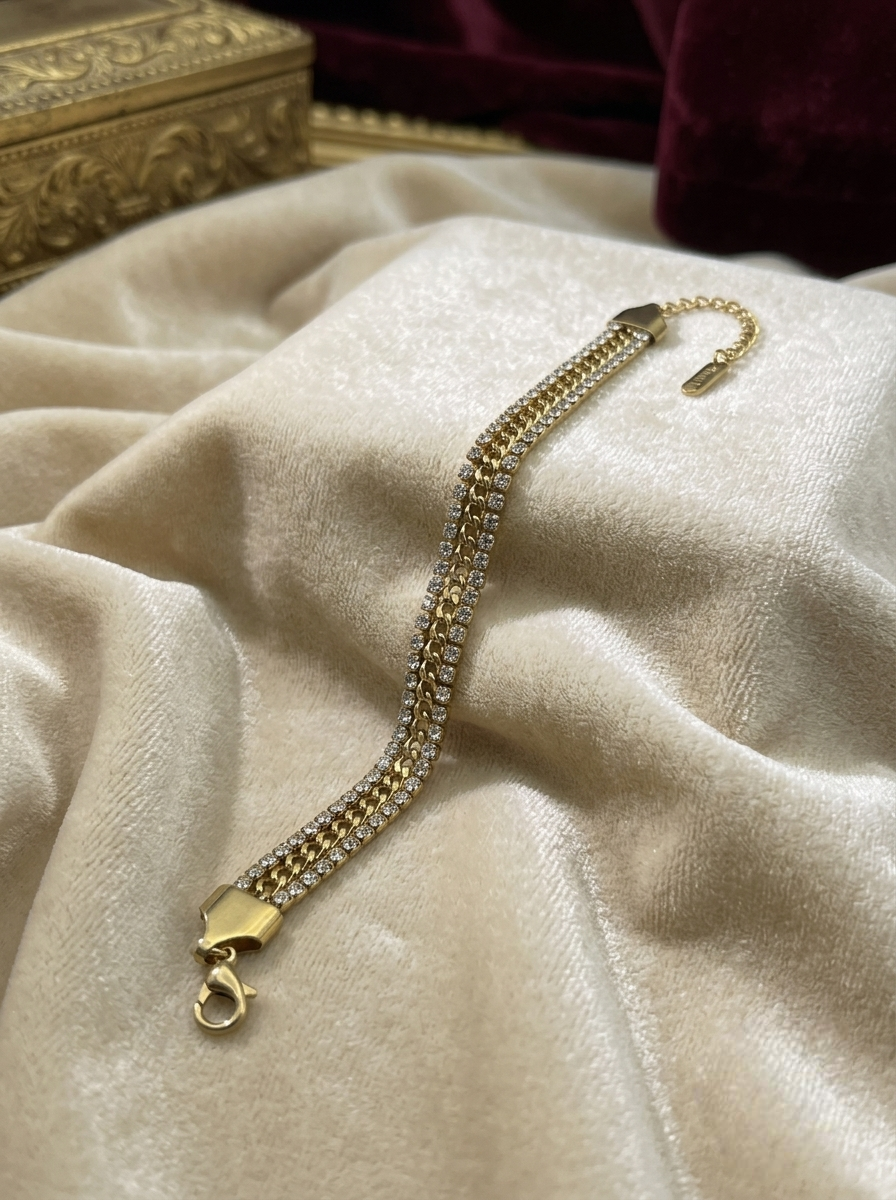 GILDED LAYER TENNIS BRACELET