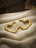 HEART HOOP EARRINGS