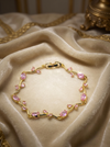 GOLD PINK TULIP BRACELET