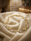 GOLD WHITE TULIP BRACELET