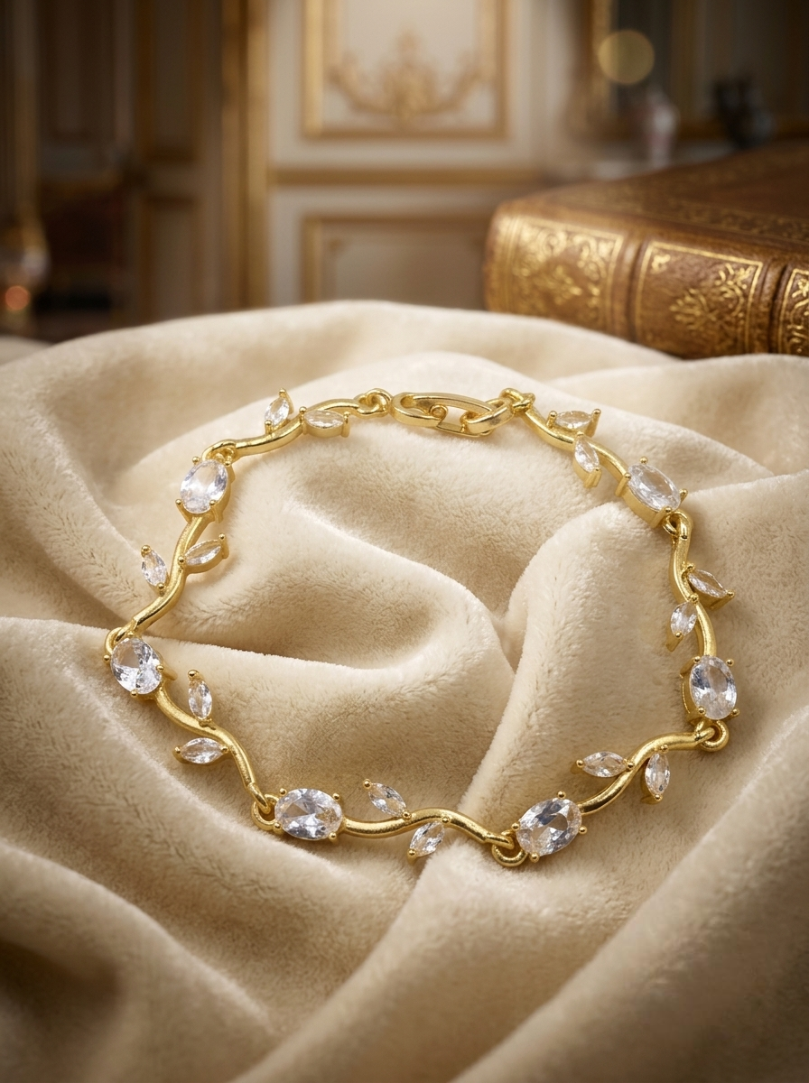 GOLD WHITE TULIP BRACELET