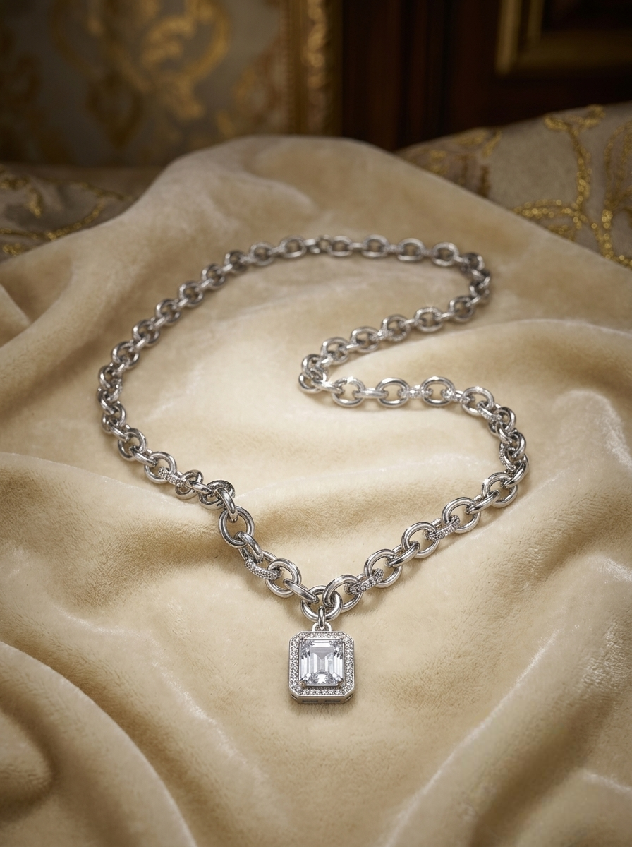 SOLITAIRE CURB CHAIN