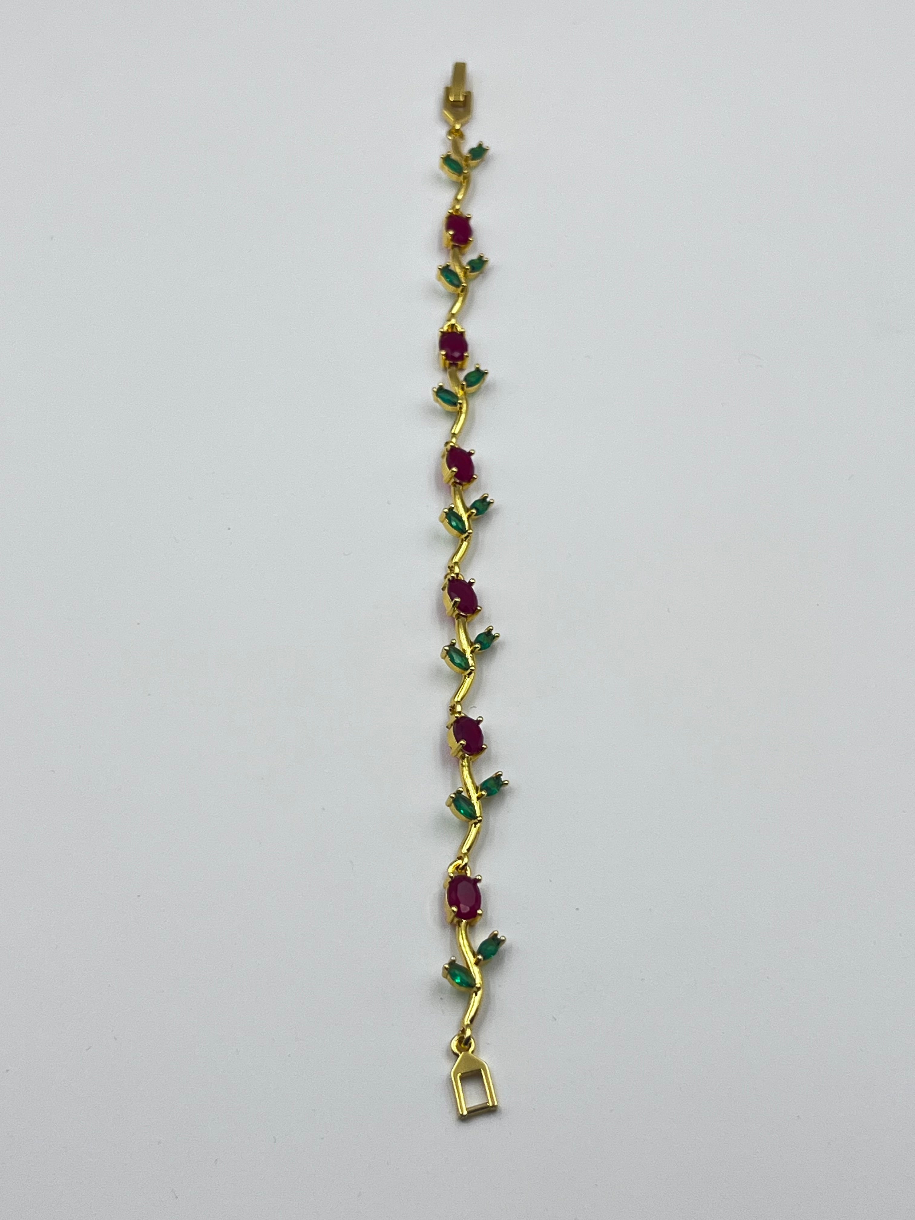 RED GOLD TULIP BRACELET