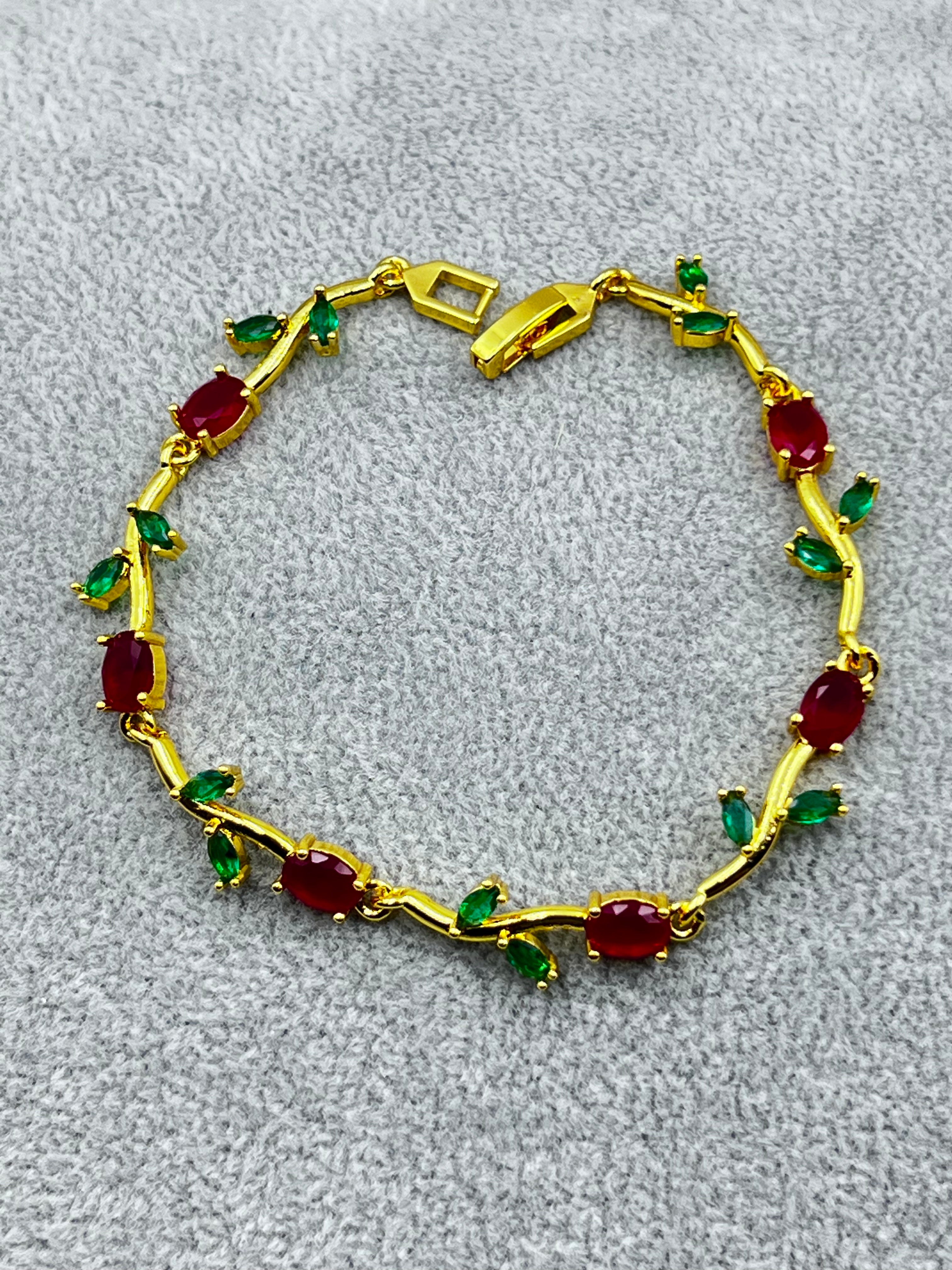 RED GOLD TULIP BRACELET