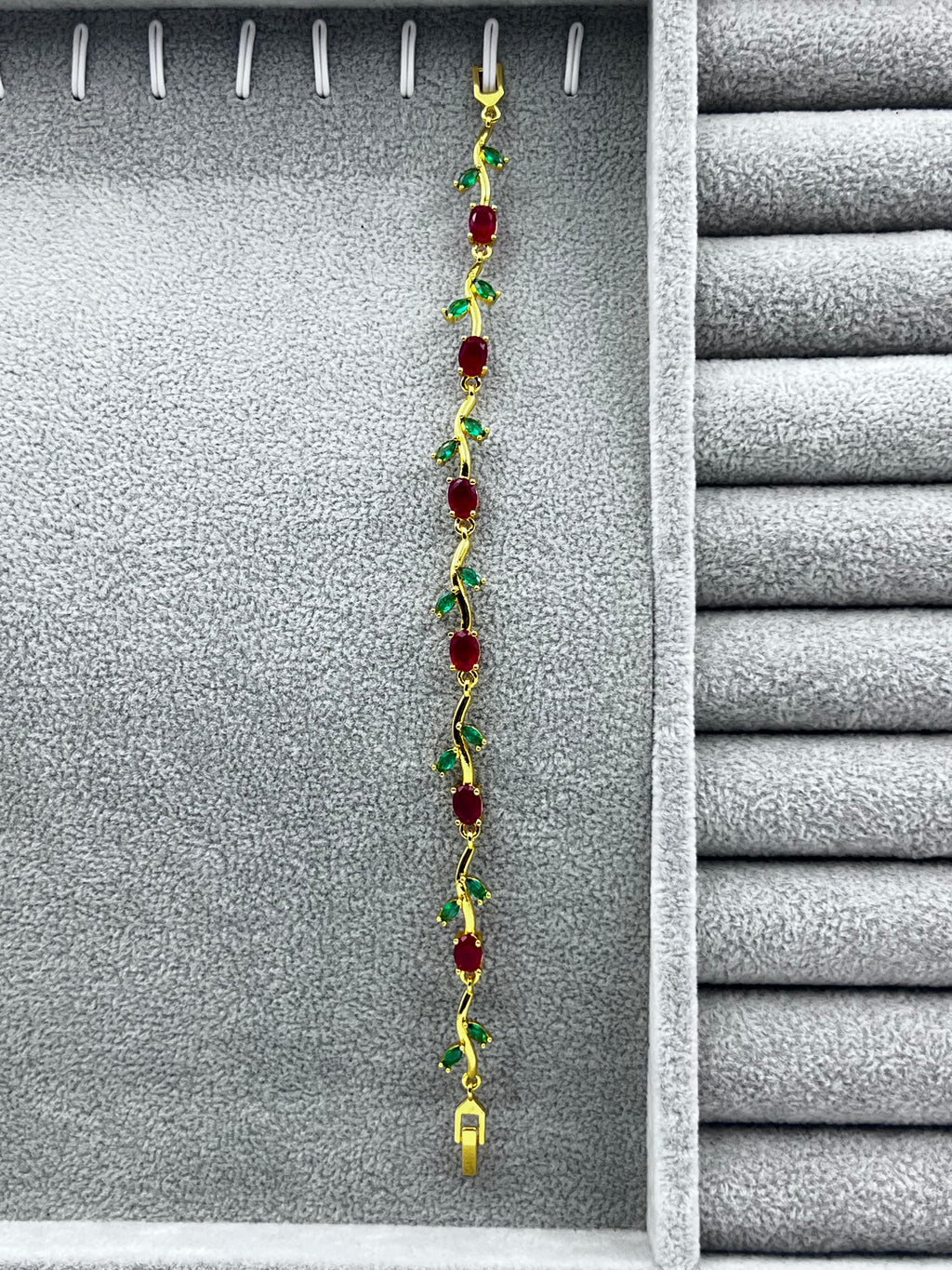 RED GOLD TULIP BRACELET