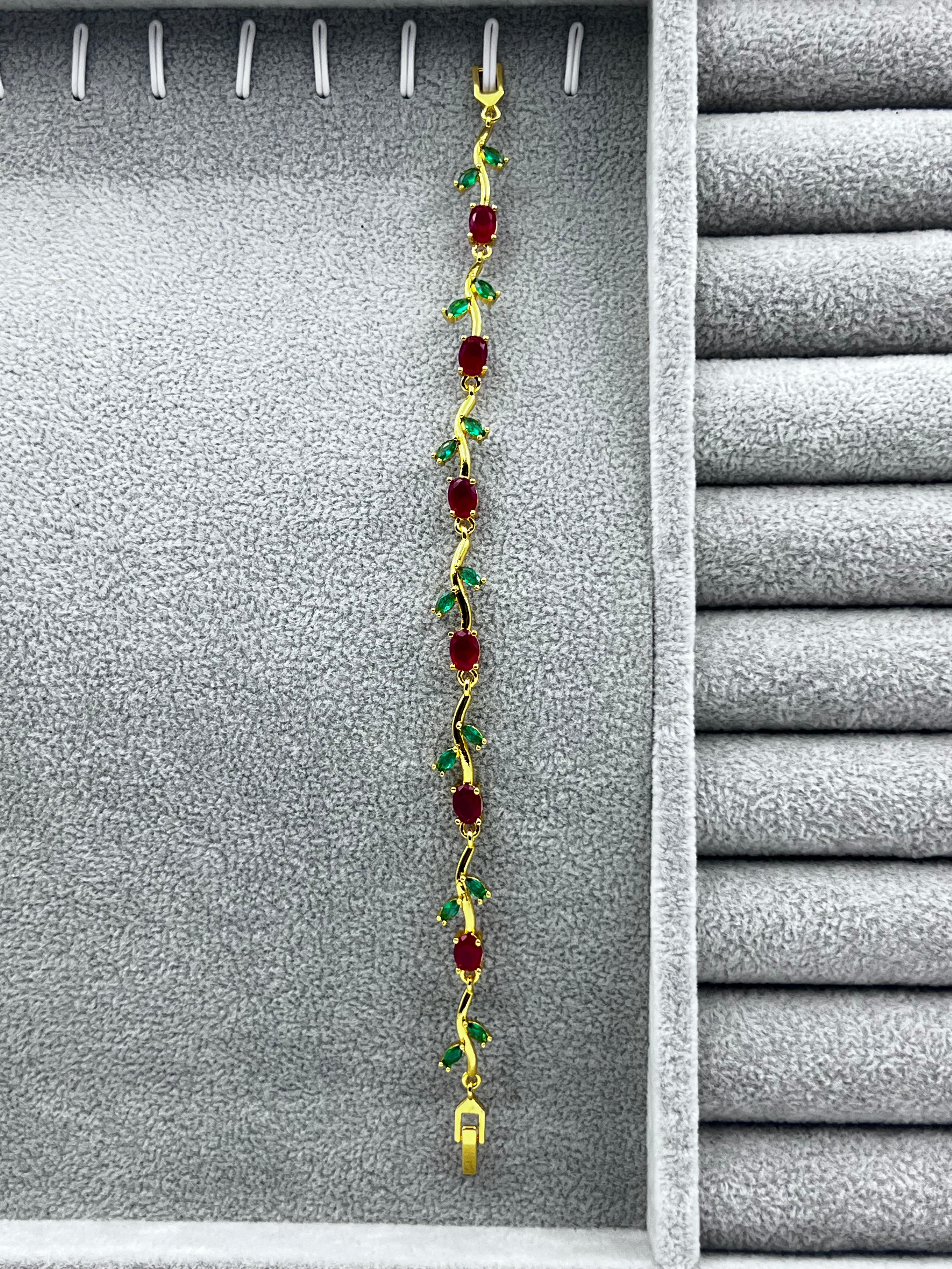 RED GOLD TULIP BRACELET