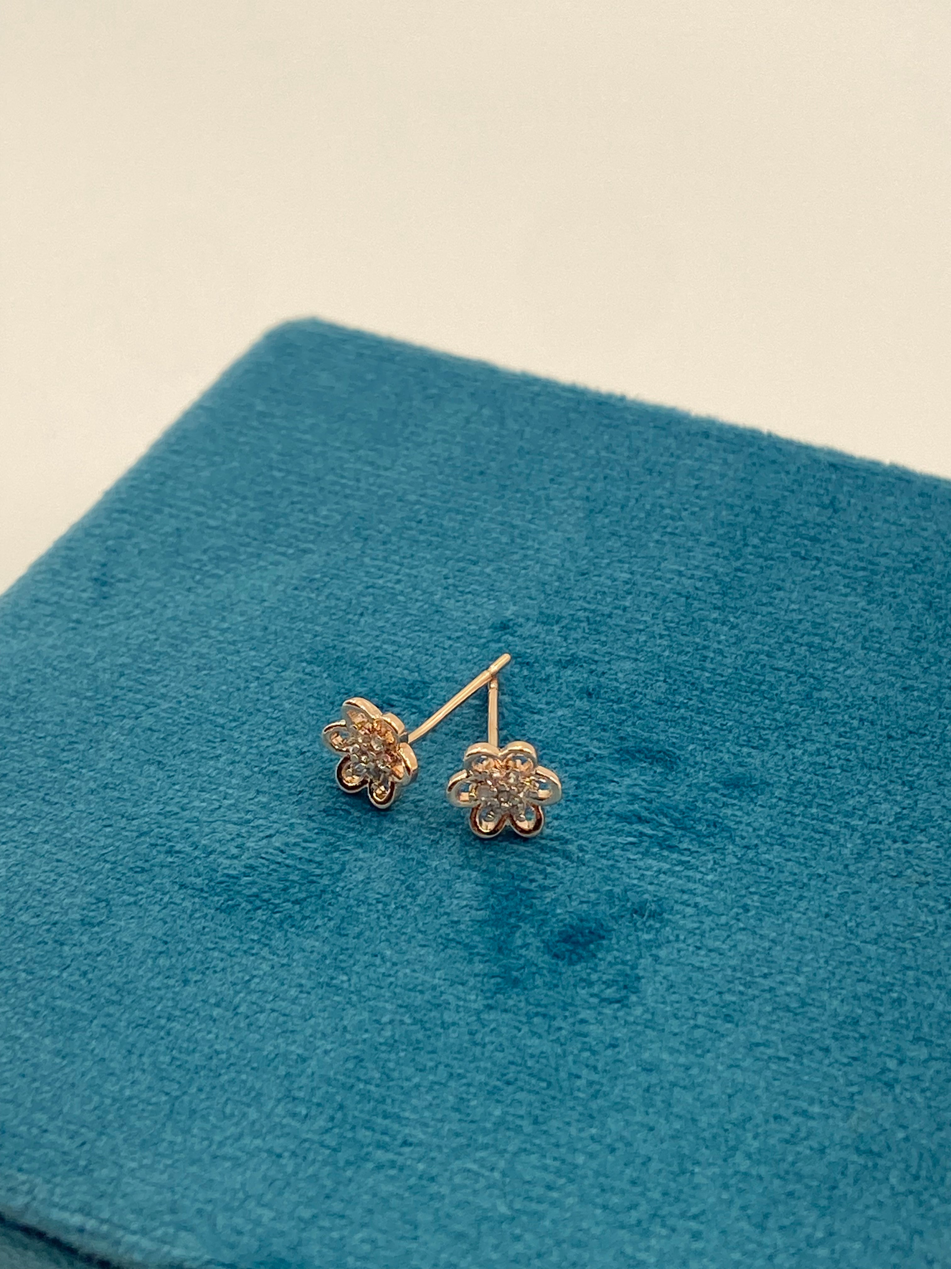ROSE GOLD FLOWER EARRINGS
