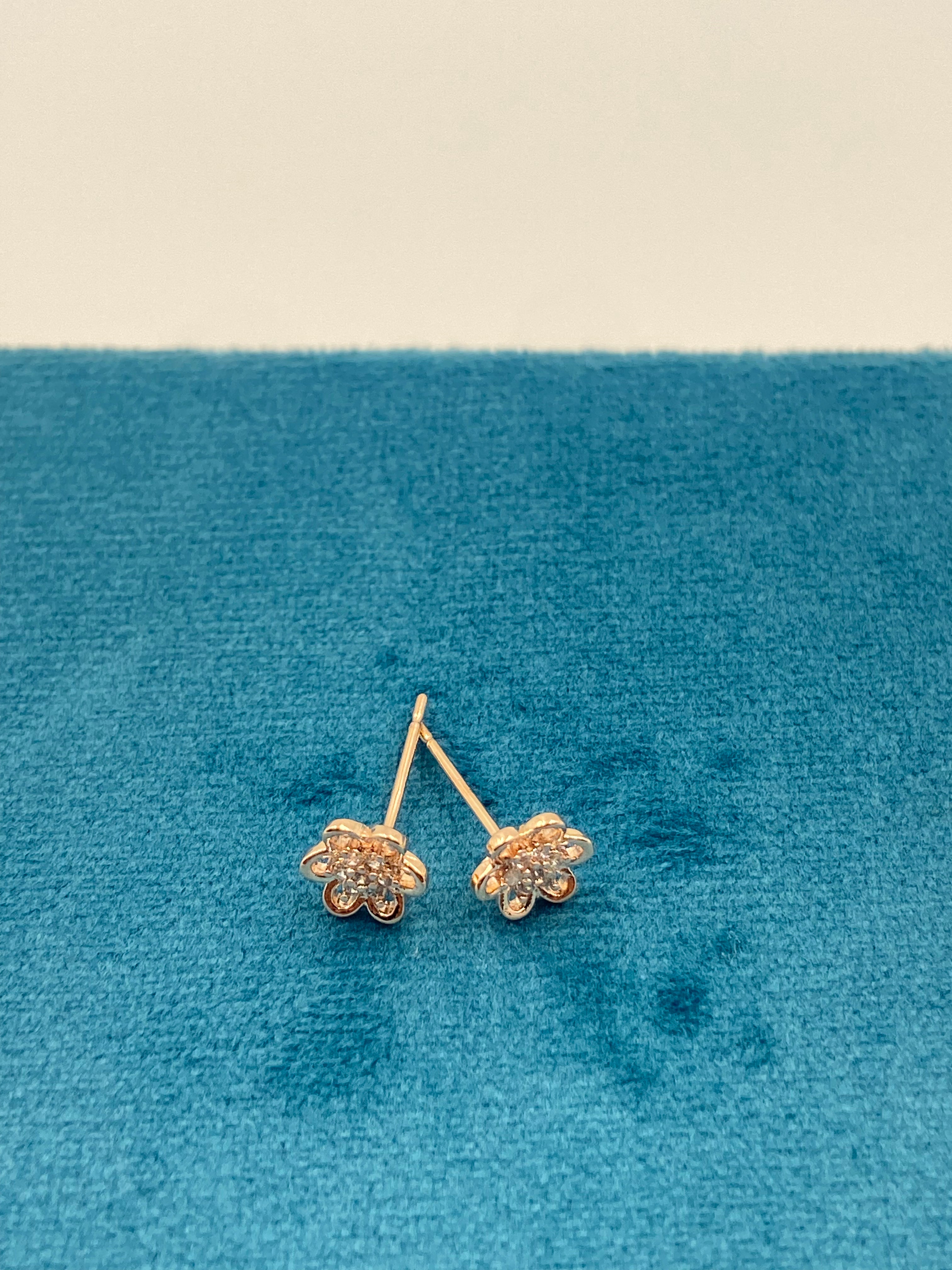 ROSE GOLD FLOWER EARRINGS