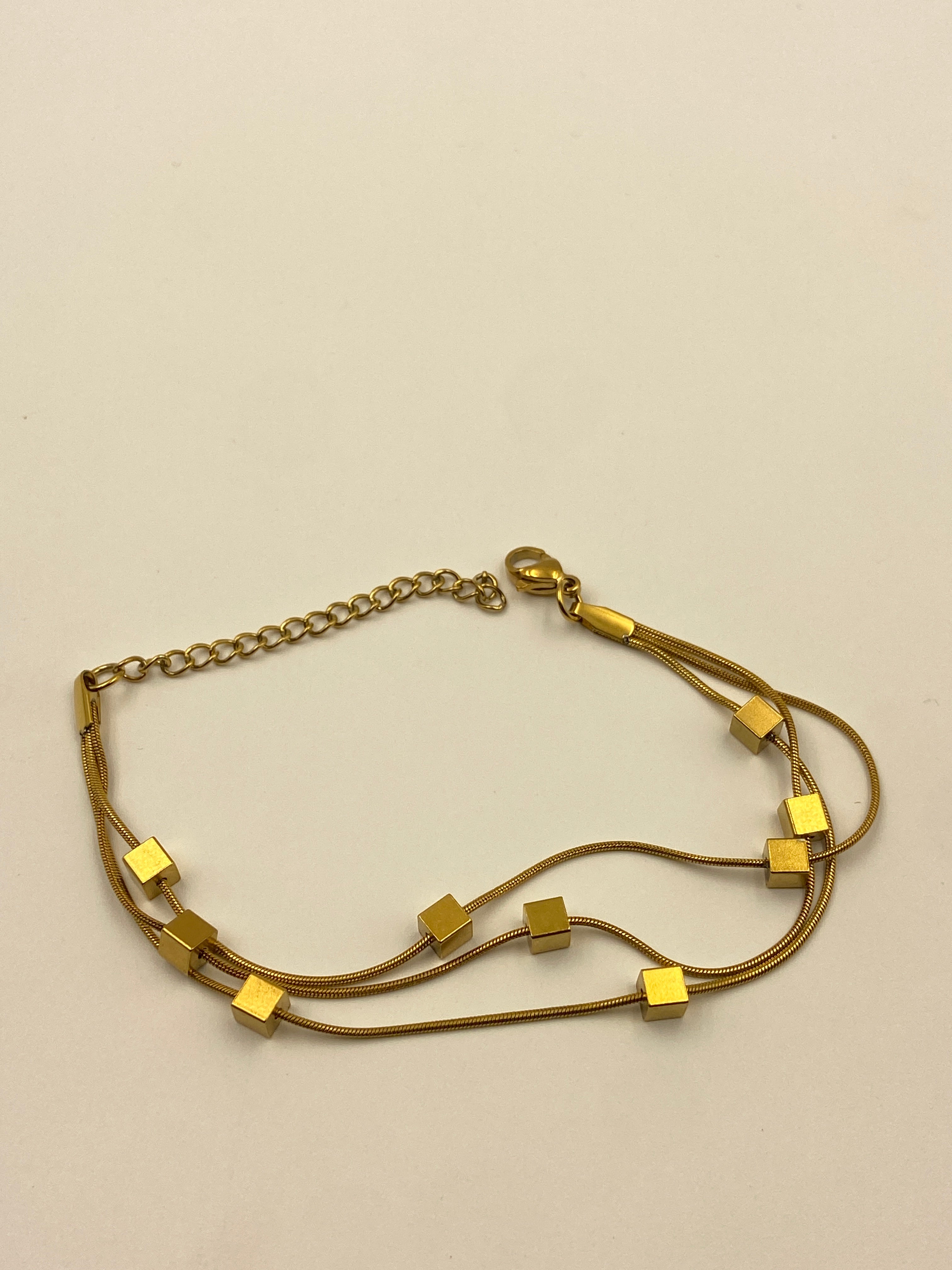 GILDED CUBE BRACELET
