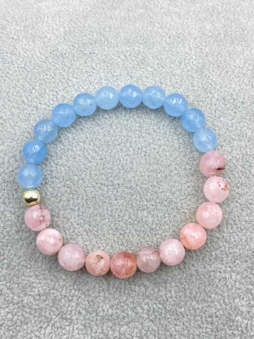 BLUSH & SLATE STONE BRACELET