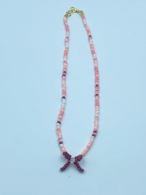 CHERRY BLOSSOM RIBBON NECKLACE