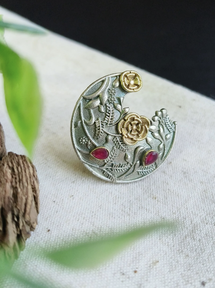 Lunar Bloom Statement Ring
