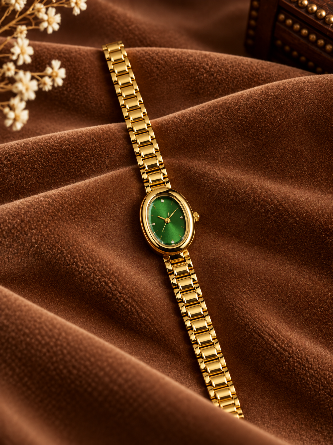 GOLD ROMAN DIAL LINK WATCH