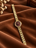 GOLD CHERRY DIAL WATCH