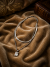 SILVER ACCENTED DIAMOND PENDENT