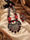 Tribal Fusion Shell Necklace Set | Handmade Boho Statement Jewellery