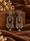 Circle & Oval Drop Earring