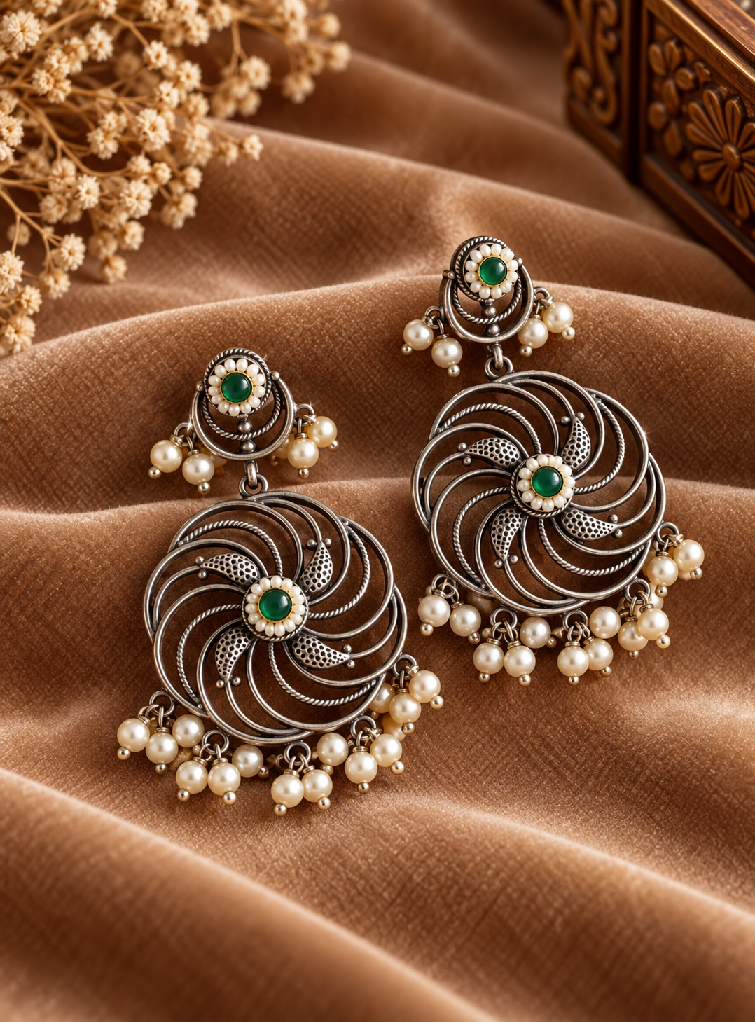 Green Tornado Earring