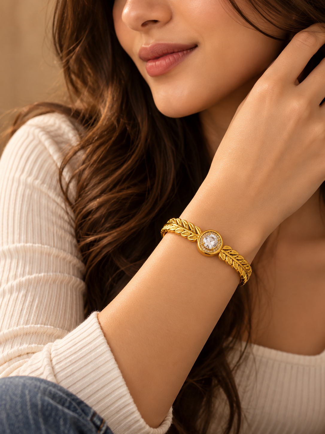 Solitaire Feather Kada
