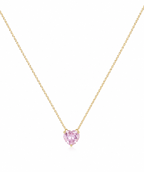 DAINTY PINK HEART PENDANT