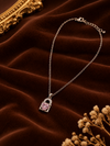 Silver Heart Lock Pendant Necklace